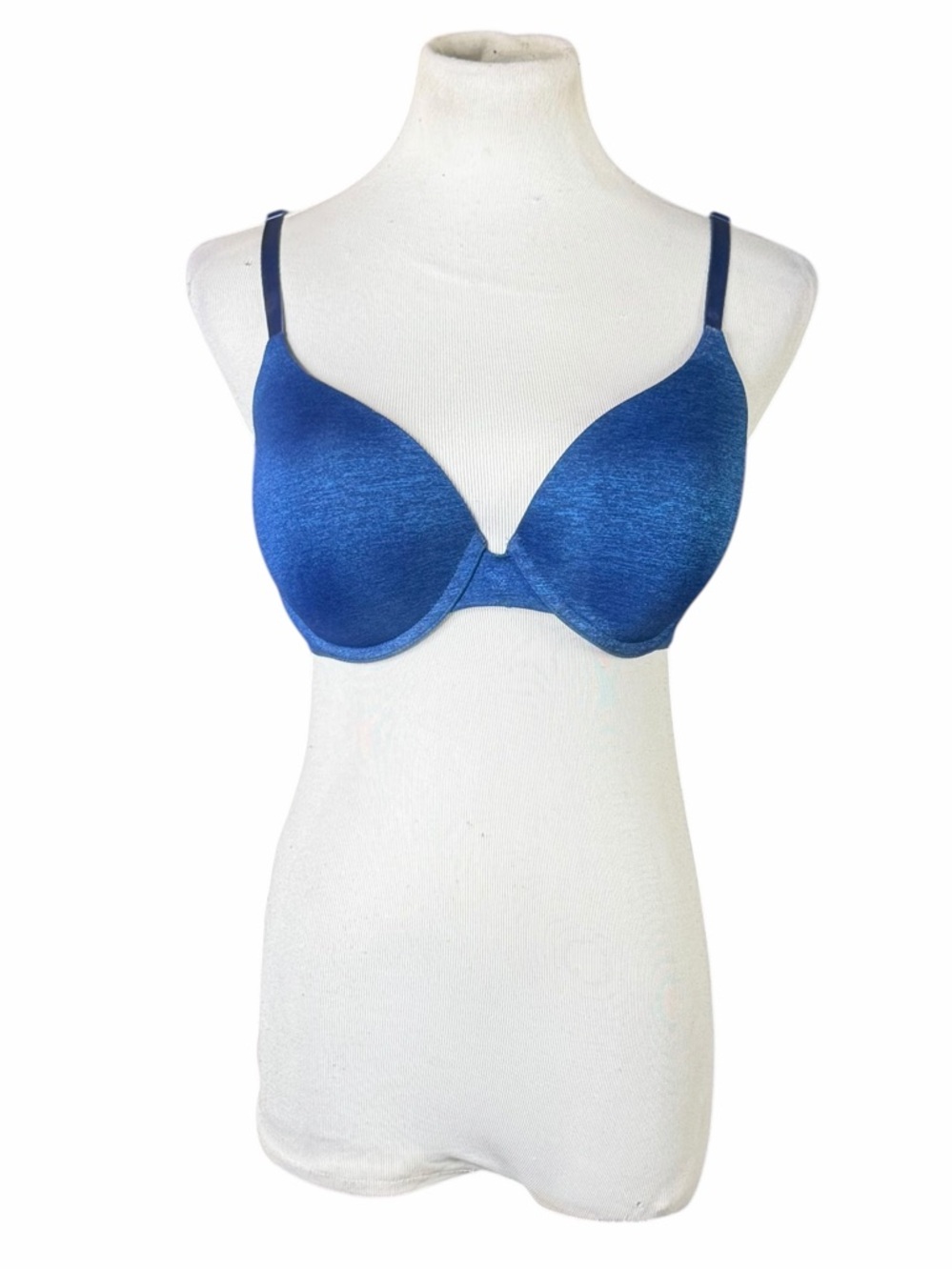 10/$25🦋 VS Blue Metallic Shine Convertible Uplift Semi Demi Bra - Size 36D - Picture 2 of 13